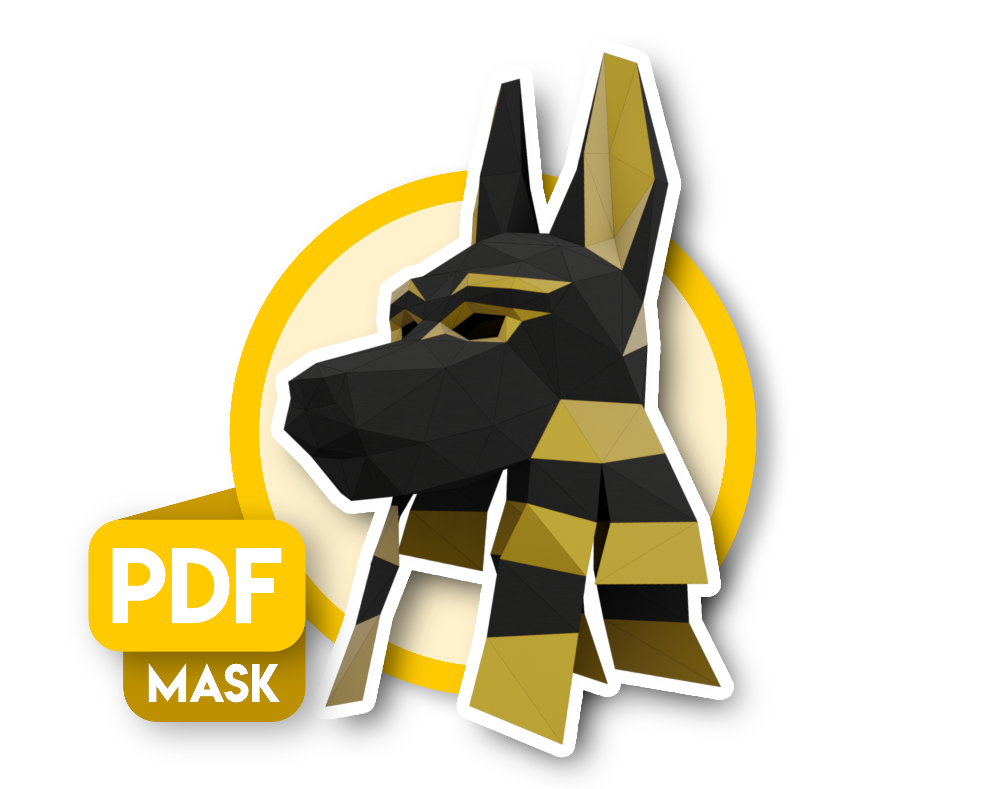 Anubis Mask - Egyptian Mythology Papercraft 3D Origami DIY - PDF DL ... Anubis Mask - Egyptian Mythology Papercraft 3D Origami DIY - PDF DL ...