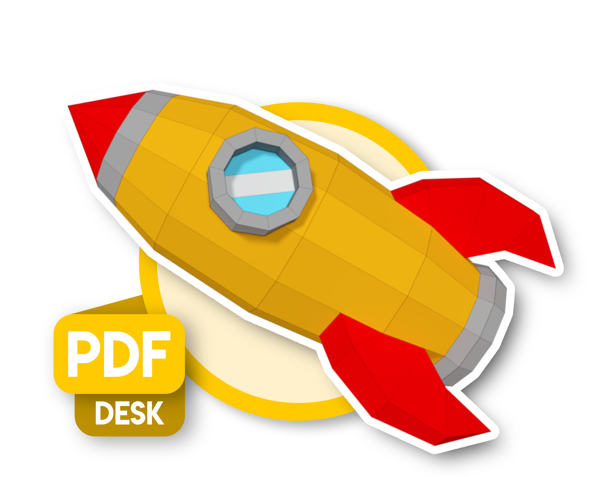 Fusée - DT WORKSHOP Espace Papercraft 3D Origami DIY - Télécharger PDF