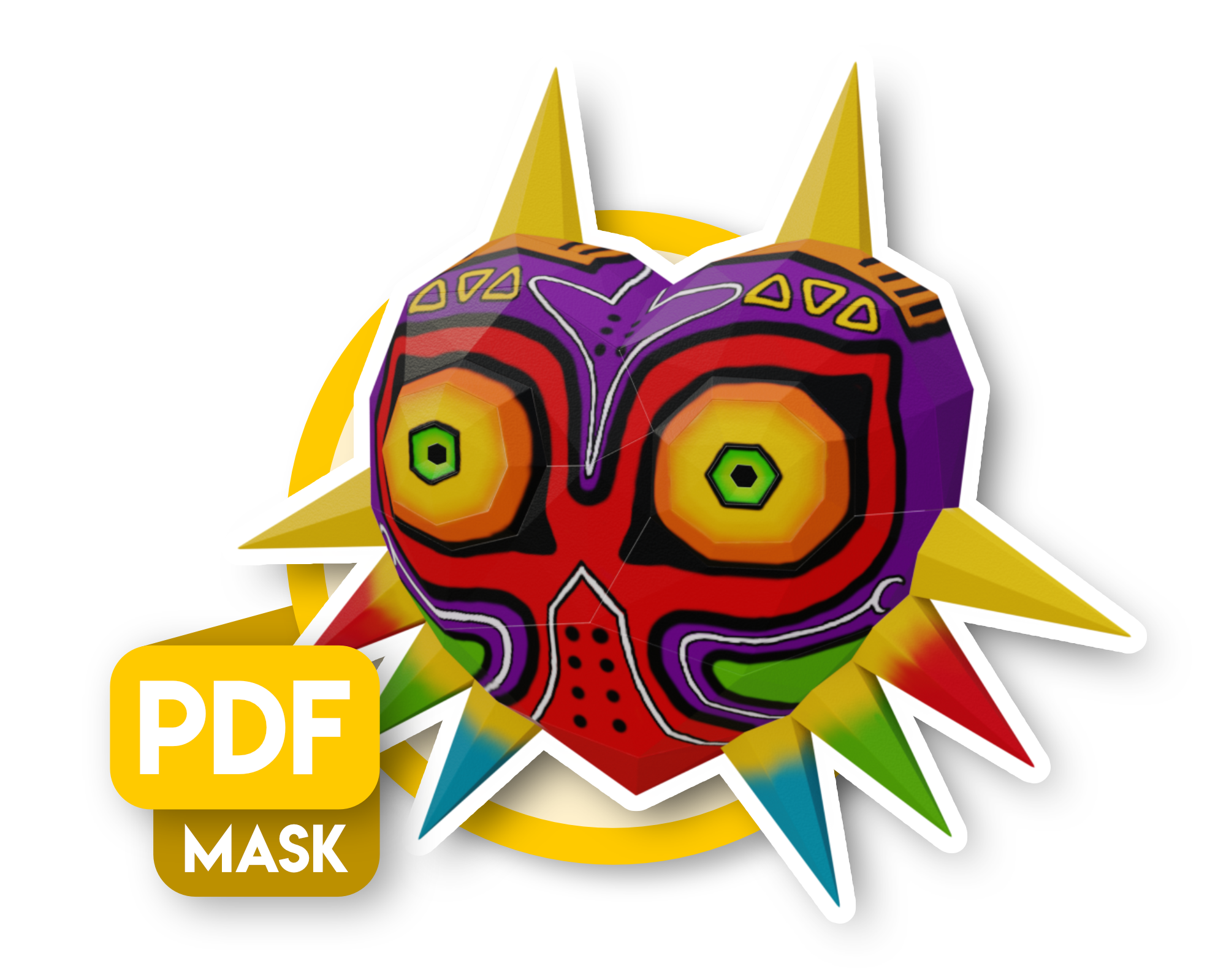 Masque de Majora - 3D Papercraft DIY Zelda - Télécharger PDF Gratuit ...